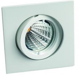 Rutec ALU-Druckguss Einbaustrahler Quadro schwenkbar, bayonet weiß 