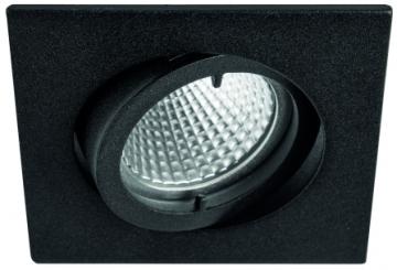 Rutec  Einbaustrahler Quadro schwenkbar, bayonet schwarz matt ALU-Druckguss 