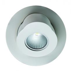 Rutec Einbauspot ALU-Druckguss Einbaustrahler 70° schwenkbar und drehbar f. Ø 50mm LM, weiß matt 