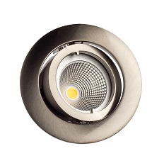 Rutec Einbauspot ALU Druckguss ohne Sprengring schwenkbar für MR11 eisengebürstet 