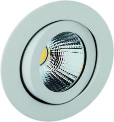 Rutec  TALU LED-Einbaustrahler 1er Set dimmbar Plug&play schwenk.,rund,350mA,8W,IP20,2700K 