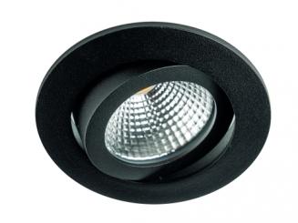 Rutec  TALU LED-Einbaustrahler ohne Konverter schwenk.,rund,350mA,8W,IP20,2700K,CRI90-Sc / EEK: F 