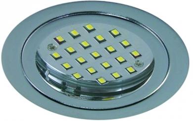 Rutec 21 LED LARA RUND CHROM 2W / EEK: F 