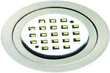 Rutec LED-Leuchte LARA RUND Eisengebürstet 2W 21 LED / EEK: F 