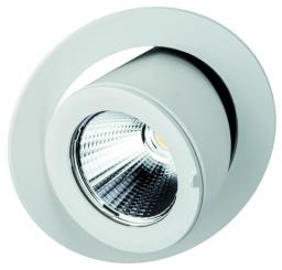 Rutec RINCA LED-Einbaustr. rund ausziehb. weiss matt 6,9W 350mA 24° 3000K CRI90 / EEK: F 