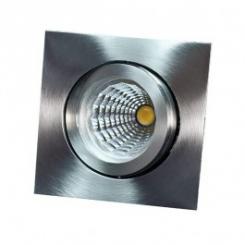 Rutec Einbauspot Tulka Edelst.V4A m.Clipverschl.Eckig schwenkbar 1,4401 X5CrNiMo 316 