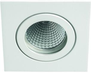 Rutec  Einbaustrahler starr 1,4401 X5CrNiMo 316 MR16 Tulka Edelst.V4Am.Clipver.Eckig IP55 ws matt 