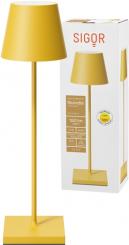 Sigor  Akku-Tischleuchte Nuindie USB-C 380mm sonnengelb 2,2W FlexMood 2200K/2700K IP54 168/197lm Ra8 
