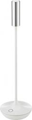 Sigor  Akku-Tischleuchte Nucandle keramikweiß/chrom 1,6W 2700K IP54 180lm Ra85 