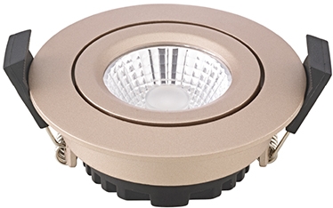 Sigor  Einbauleuchte 68 Diled 6W 380lm 3000K Champagner 36° dim / EEK: G 