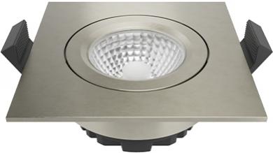 Sigor  Einbauleuchte 68 Diled Eckig 6W 370lm 2700K stahl 36° dim / EEK: G 