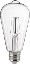 Sigor LED-Lampe 7W Edison Filament Snow klar E27 806lm 2700K dim / EEK: E 