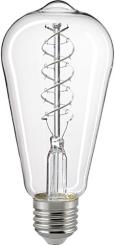 Sigor LED-Lampe 4,8W Edison Filament Slim Snow klar E27 350lm 2700K dim / EEK: G 