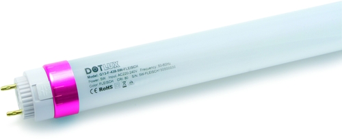 Dotlux LED-Röhre LUMENplus 60cm 8W Fleischfarbe gefrostet drehbare Endkappe 