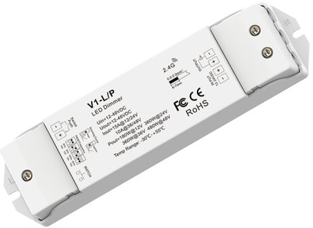 Dotlux LED Funk-Empfänger/Dimmer für einfarbige LED-Streifen Fusion Technologie 1x15 A 12-48 
