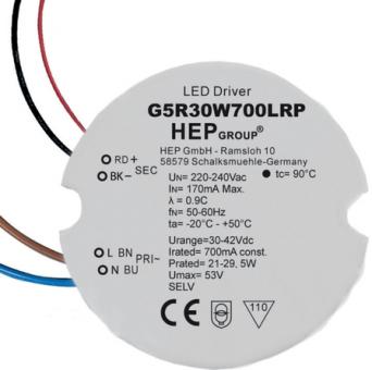 HEP  LED Treiber, Konstantstrom, 800mA, 30W 