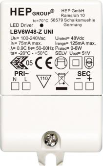 HEP  LED Netzteil, Konstantspannung, 24Vdc, 6W 