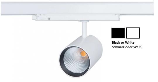 Lival Stromschienenstrahler Klack LED DC 1208 930 PWG8HE 0.75A 30W/3700lm FL (3D 28°) Schwarz GA 