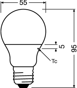 Ledvance  LED PCR CLA40 4.9W 827 FR E27 P / EEK: F 