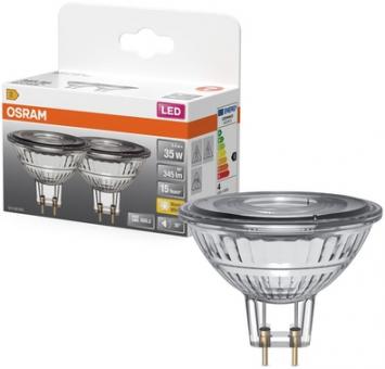 Osram LED-Lampe LEDSMR163536 3,4W/827 12V GU5.3 (2er Pack) / EEK: E 