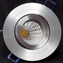 Rutec Einbauspot MELIMAR - Kard.EB-Strahler,1fach- rund Aluminium gebürstet/gebürstet 