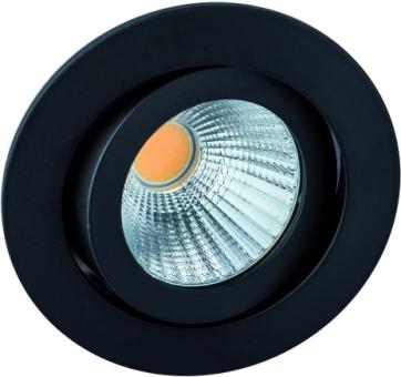Rutec LED-Leuchte LED Einbaustr. 8W schwarz o.Konverter 2700K 25° 350mA CRI90 m.Scheibe / EEK: F 