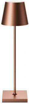 Sigor Akku-Tischleuchte Nuindie USB-C 380mm bronzefarben, 2,2W FlexMood 2200K/2700K IP54 