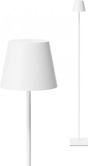 Sigor  Akku-Stehleuchte Nuindie USB-C 1200mm schneeweiß 2,2W FlexMood 2200K/2700K IP54 168/197lm Ra8 
