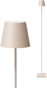 Sigor  Akku-Stehleuchte Nuindie USB-C 1200mm dünenbeige 2,2W FlexMood 2200K/2700K IP54 168/197lm Ra8 